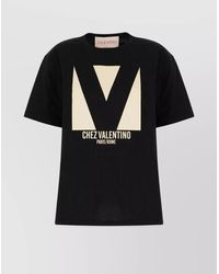Valentino Garavani - Crew Neck Graphic Print Short Sleeves Top - Lyst