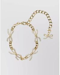 Self-Portrait - Crystal Bow Bracelet - Lyst
