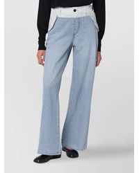 Sacai - Denim Wide-Leg Jeans - Lyst