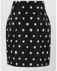 Fendi - Silk Printed Fitted Skirt - Lyst