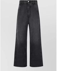 Marni - Denim High-Rise Wide-Leg Workwear Trousers - Lyst