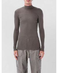Rick Owens - Ribbed Wool Lupetto High Turtleneck Top - Lyst