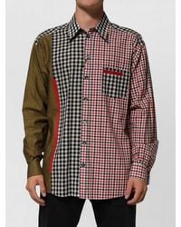 Dolce & Gabbana - Cotton Checkered Shirt Button Down Collar - Lyst