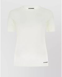 Jil Sander - Cotton Logo Print Short Sleeve T-Shirt - Lyst