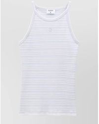 Filippa K - Organic Cotton Fine-Ribbed Striped Halterneck Tank Top - Lyst