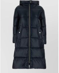 Herno - Long Hooded Nylon Down Jacket - Lyst