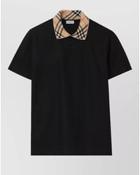 Burberry - Evan Polo Shirt Short Sleeves Contrasting Collar - Lyst