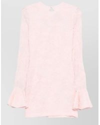 ROTATE BIRGER CHRISTENSEN - Mini Dress Mesh Texture 3D Floral Motif - Lyst