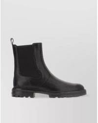 Hogan - Chunky Sole Leather Ankle Boots - Lyst