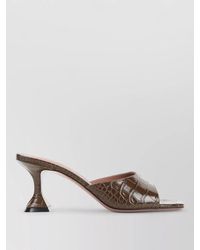 AMINA MUADDI - Leather Crocodile-Effect Lupita 70 Mules - Lyst