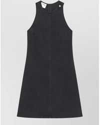 Courreges - Sleeveless Round Neckline Nylon Silk Dress - Lyst