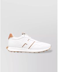 Hogan - Leather Sneakers With Contrasting Panel And Heel - Lyst