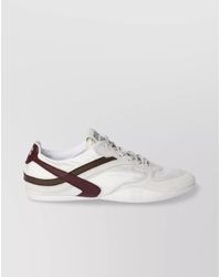 Miu Miu - Paneled Leather Low-Top Sneakers - Lyst