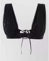GIUSEPPE DI MORABITO - Silk Bra Top Deep V Neckline - Lyst