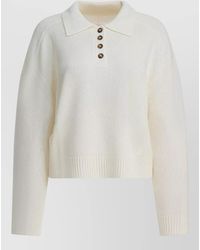 Loulou de Saison - Knit Top Long Sleeves Ribbed Cuffs Hem - Lyst