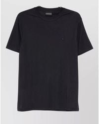 Emporio Armani - Silk-Blend Logo-Detail Short-Sleeve T-Shirt - Lyst
