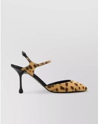 Jimmy Choo - Leopard-Print Calf Hair Slingback Pumps - Lyst