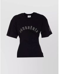 Courreges - Logo Print Cotton Short Sleeve T-Shirt - Lyst