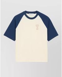 Ami Paris - Boxy-Fit Short-Sleeve Cotton T-Shirt - Lyst