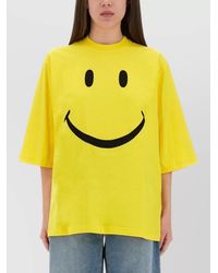 Moschino - Relaxed Fit Cotton T-Shirt With Cheerful Graphic - Lyst