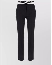 The Attico - Wool Pant With Belted Waist And Cut-Out Design - Lyst