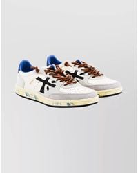 Premiata - Low Top Sneakers With Round Toe And Stitching - Lyst