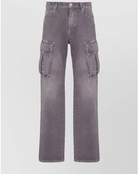 Balmain - Cotton Straight-Leg Cargo Jeans - Lyst