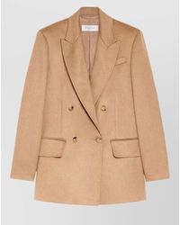 Max Mara - Tailored Double Breasted Jacket Notch Lapels - Lyst