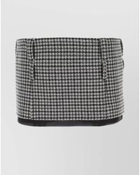 Miu Miu - Embroidered Wool Mini Skirt - Lyst