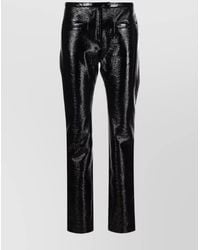 Courreges - Vinyl Low-Rise Skinny Straight-Leg Trousers - Lyst