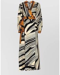 Raquel Diniz - Aurora Wrap Maxi Dress V Neckline Belt - Lyst