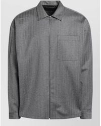 Prada - Jacket Collared Design Chest Pocket Detail - Lyst
