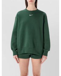 Nike - Crewneck Fleece Oversized Long Sleeve Top - Lyst