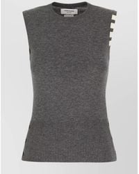 Thom Browne - Cashmere Sleeveless Knitted Top - Lyst