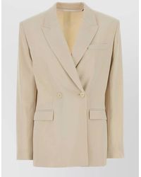Isabel Marant - Sand Crepe Oversize Calie Blazer - Lyst