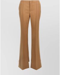 Chloé - Flared Hem Trousers With Asymmetrical Hem - Lyst