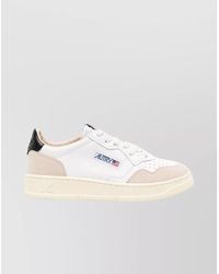 Autry - Low-Top Leather Sneakers With Panelled Design - Lyst