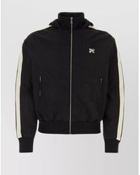 Palm Angels - Nylon Blend Windbreaker With Ribbed Cuffs And Stand Collar - Lyst