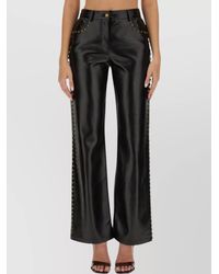Moschino - Studded Wide-Leg Trousers - Lyst