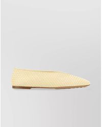 Bottega Veneta - Leather Rosa Ballerinas With Flat Sole And Woven Texture - Lyst