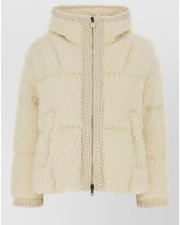 Moncler - Bouclé Down Hooded Puffer Jacket - Lyst