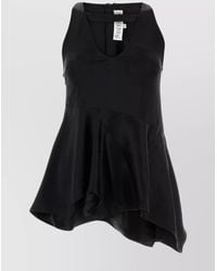 JW Anderson - Asymmetric V-Neck Satin Top - Lyst