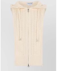 Veronica Beard - Hooded Sleeveless Knit Cardigan Vest - Lyst