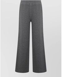 Pinko - High-Rise Wide-Leg Fleece Trousers - Lyst