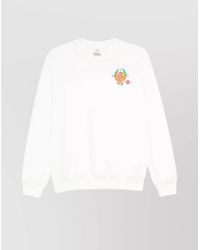 CASABLANCA - Ribbed Ski Print Cotton Sweatshirt - Lyst
