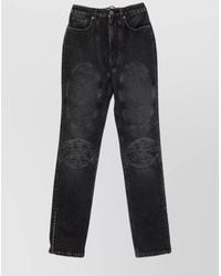 Jean Paul Gaultier - Denim Padded Straight-Leg Trousers - Lyst