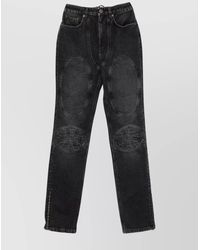 Jean Paul Gaultier - Padded Denim Trousers Ankle Zips - Lyst