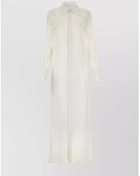 Ami Paris - Silk Crepe Shirt Dress - Lyst