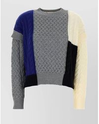 Weekend by Maxmara - Cable Knit Crew Neck Sweater - Lyst
