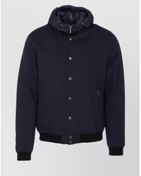 Moorer - Padded Jacket With Removable Hood And Zip Pockets - Lyst